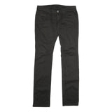 PHARD Womens Black Regular Fit Straight Cotton Blend Trousers W34 L36 Casual