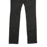 PHARD Womens Black Regular Fit Straight Cotton Blend Trousers W34 L36 Casual