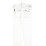 DIESEL Womens White Slim Skinny Denim Jeans Cotton Blend W27 L34 Zip Pocket