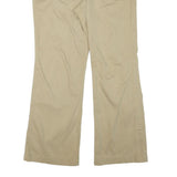TOMMY HILFIGER Womens Cotton Blend Beige Relaxed Straight Trousers W35 L31