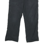 CARHARTT Mens Cotton Black Loose Straight Trousers W33 L30 Workwear Durable Zip