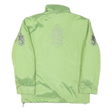 Womens Green Lightweight Polyester Blend Jacket L Embroidered Detail Zip Closure