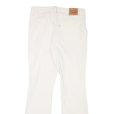LEVI'S Womens Cotton Blend White Regular Tapered Trousers W32 L30 Classic Fit