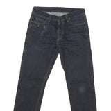 CARHARTT Mens Jeans Blue Regular Straight Denim W30 L30 Button Closure