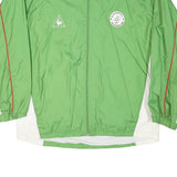 LE COQ SPORTIF Mens Green White XL Nylon Jacket Zip Sportswear Lightweight