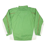 LE COQ SPORTIF Mens Green White XL Nylon Jacket Zip Sportswear Lightweight