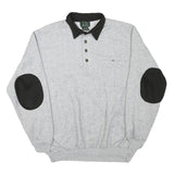 SCANDIA WOODS Mens Grey & Black Collar L Cotton Blend Sweatshirt Pullover