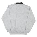 SCANDIA WOODS Mens Grey & Black Collar L Cotton Blend Sweatshirt Pullover