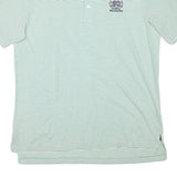 RALPH LAUREN Mens Green & White Striped Golf Short Sleeve Polo Shirt L Golf
