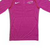 NIKE Mens Pink Referee Swiss Unihockey Short Sleeve Polo Shirt S Official