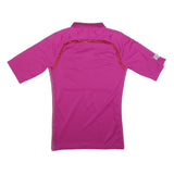 NIKE Mens Pink Referee Swiss Unihockey Short Sleeve Polo Shirt S Official