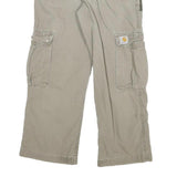 CARHARTT Womens Cotton Blend Beige Relaxed Wide-Leg Trousers W29 L25 Cargo