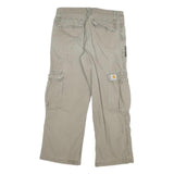 CARHARTT Womens Cotton Blend Beige Relaxed Wide-Leg Trousers W29 L25 Cargo