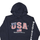 ANWA Mens Navy Blue USA Washington D.C. Pullover Hoodie M Cotton Blend