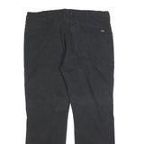 DICKIES Mens Black Relaxed Straight Denim W38 L32 Workwear Zip Fly Cotton Blend