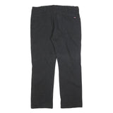 DICKIES Mens Black Relaxed Straight Denim W38 L32 Workwear Zip Fly Cotton Blend