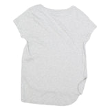 FILA Womens Grey Cotton Blend T-Shirt S Short Sleeve Round Neck Logo Print