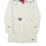 GAASTRA Womens White Lightweight Jacket M Polyester Blend Zip Hooded Casual