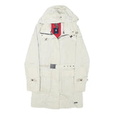 GAASTRA Womens White Lightweight Jacket M Polyester Blend Zip Hooded Casual