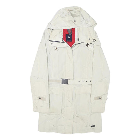GAASTRA Womens White Lightweight Jacket M Polyester Blend Zip Hooded Casual