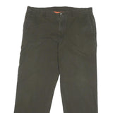 LACOSTE Mens Cotton Blend Dark Green Regular Straight Trousers W36 L28 Classic