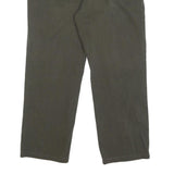LACOSTE Mens Cotton Blend Dark Green Regular Straight Trousers W36 L28 Classic