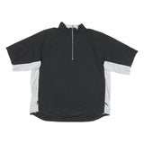 ADIDAS Mens Black & Grey Zip Track Jacket XL Polyester Blend Sporty Casual