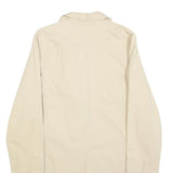 BOGNER Womens Beige Cotton Blend Button Jacket S Plain Classic Stylish