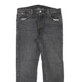 LEVI'S 501 Mens Jeans Black Regular Straight Denim Medium W32 L27 Classic Button
