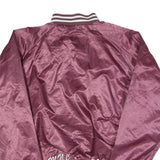 CARDINAL Womens Maroon Satin Jacket M Polyester Button Varsity Style Greek