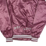 CARDINAL Womens Maroon Satin Jacket M Polyester Button Varsity Style Greek