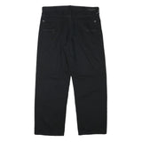 CALVIN KLEIN Mens Black Regular Fit Straight Denim Jeans W36 L30 Classic Zip