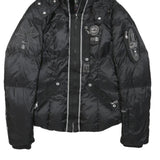 BOGNER Womens Black Polyester Blend Puffer Jacket S Zip Hooded Sporty Style