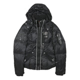 BOGNER Womens Black Polyester Blend Puffer Jacket S Zip Hooded Sporty Style