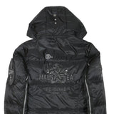 BOGNER Womens Black Polyester Blend Puffer Jacket S Zip Hooded Sporty Style