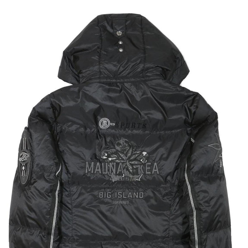 BOGNER Womens Black Polyester Blend Puffer Jacket S Zip Hooded Sporty Style