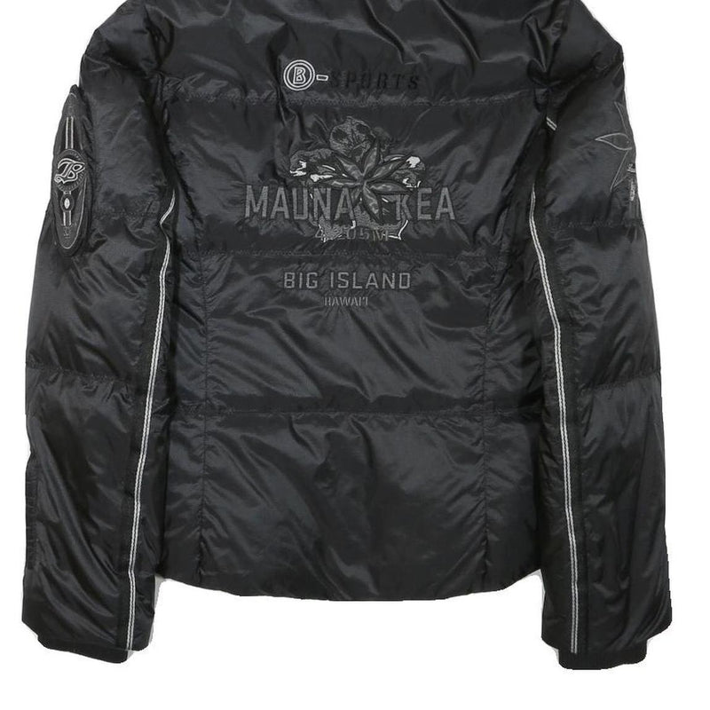 BOGNER Womens Black Polyester Blend Puffer Jacket S Zip Hooded Sporty Style