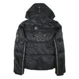 BOGNER Womens Black Polyester Blend Puffer Jacket S Zip Hooded Sporty Style