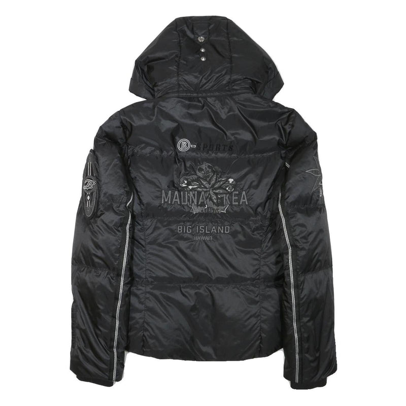 BOGNER Womens Black Polyester Blend Puffer Jacket S Zip Hooded Sporty Style