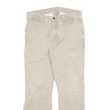 CARHARTT Mens Cotton Blend Beige Regular Straight Trousers W30 L28 Durable