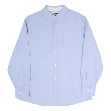 KICKERS Mens Blue Shirt L Button-Down Collar Long Sleeve Cotton Blend Classic