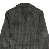 Womens Grey & Pink Checked Button Jacket M Polyester Blend Classic Fit