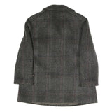 Womens Grey & Pink Checked Button Jacket M Polyester Blend Classic Fit