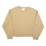 CHAMPION Womens Beige Crew Neck XL Cotton Blend Sweatshirt Pullover