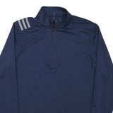 ADIDAS Mens Navy Blue Quarter Zip XS Performance Sweatshirt