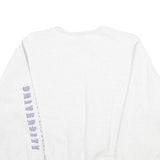 Womens White Sweatshirt M North West Crest Pullover Cotton Blend Casual