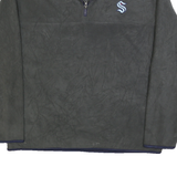 NHL Womens Grey Sweatshirt Jacket L Polyester Plain Casual Athletic Sportswear