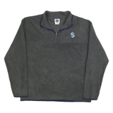 NHL Womens Grey Sweatshirt Jacket L Polyester Plain Casual Athletic Sportswear