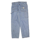 CARHARTT Mens Jeans Blue Relaxed Straight Denim Rinse W36 L32 Workwear