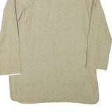 CAREN PFLEGER Womens Beige Linen Button Jacket L Relaxed Plain Lightweight